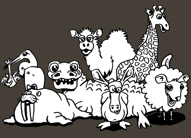 Animal drawing for PC Kids Magazine