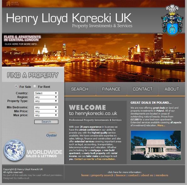 Henry Korechi Website Design