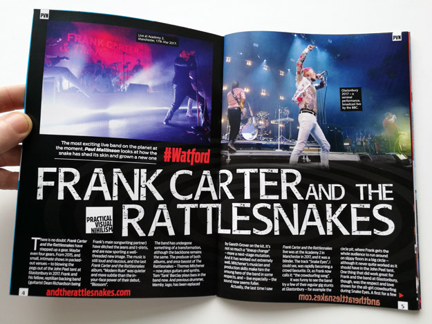 Frank Carter and the Rattlesnakes feature in Practical Visual Nihilism magazine